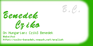 benedek cziko business card